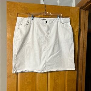 Jessica London White Pencil Skirt Knee-Length Casual